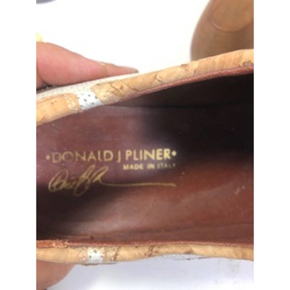 Donald J Pliner Two Tone Leather Penn Spectator Strap Dress Shoe Brown US 12 M main image 4